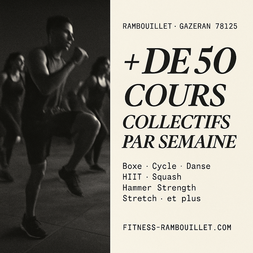 50+ cours collectifs par semaine