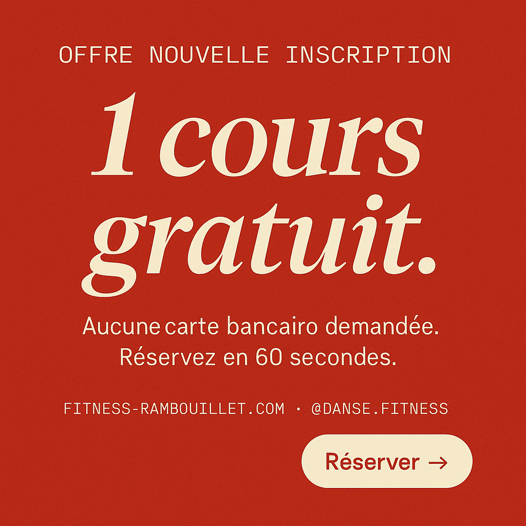 1 cours gratuit — Offre nouvelle inscription